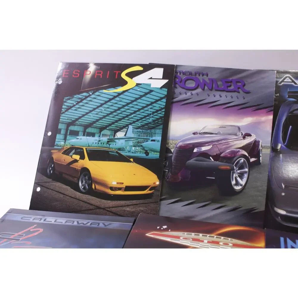 Unused 90s Sports Car, Portfolio, Lot, Paper Folder, Set of 6, Automotive, Offi